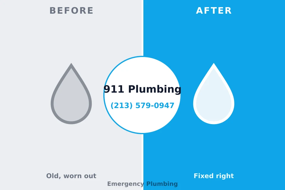 Before and after: plumbing company Doylestown, OH